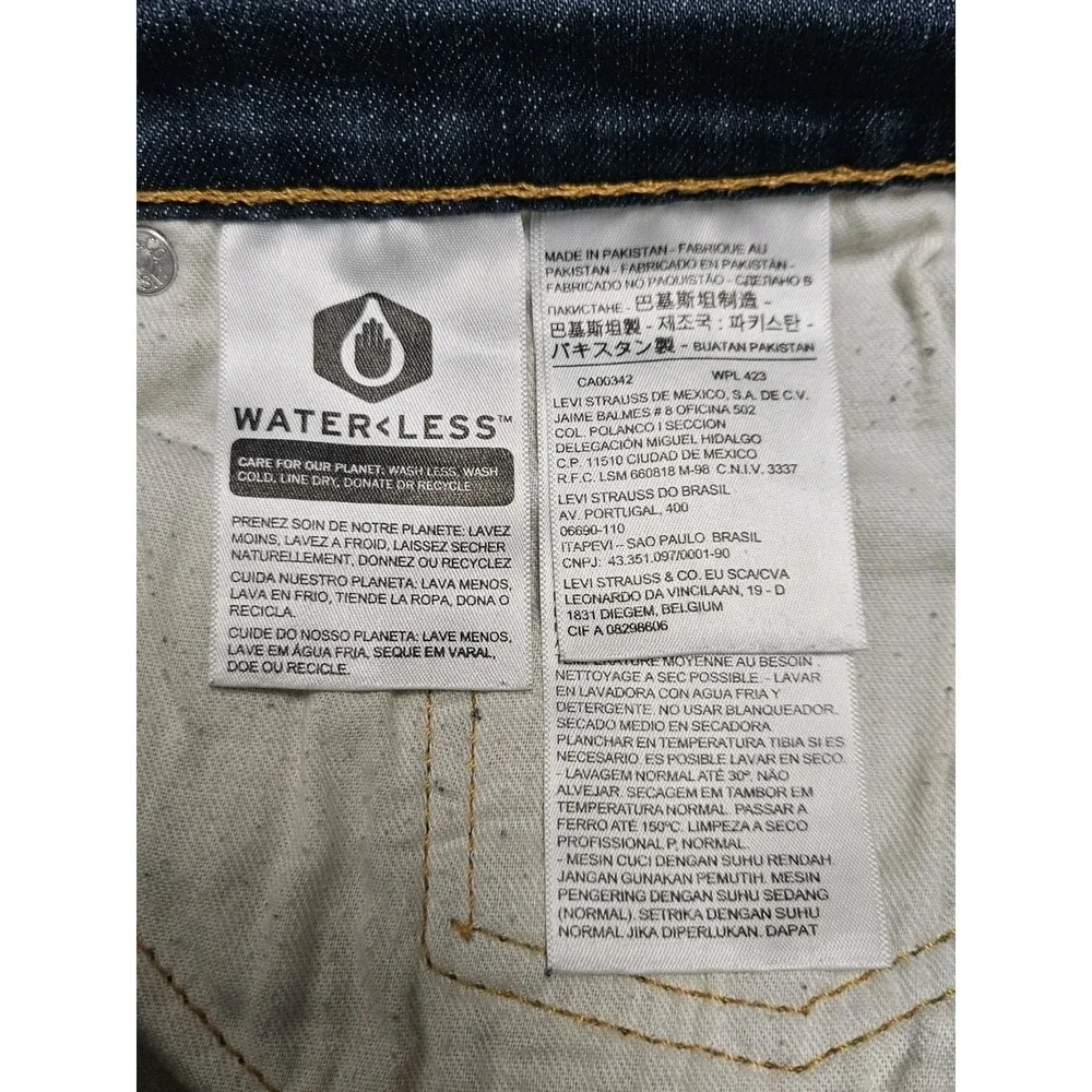 Levi's‎ 541 Mens Jeans sz 36x34 Blue Denim Athletic Straight Dark Wash Mid Rise